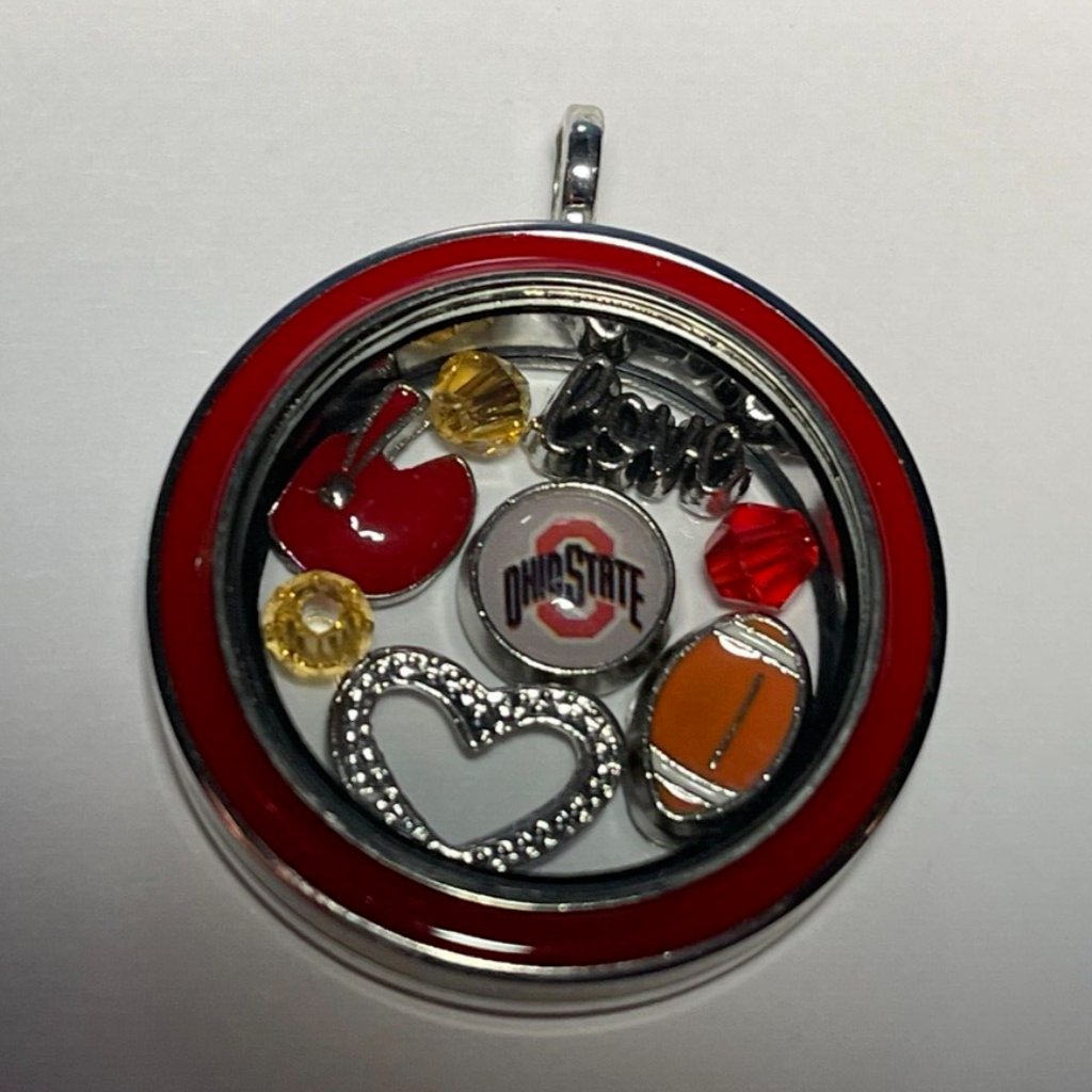 Ohio State Buckeyes Ncaa Memory Charm Locket W/ 22 In Chain New